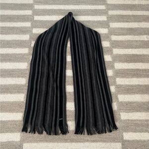 Men’s Calvin Klein Black and Gray Striped Scarf